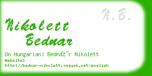 nikolett bednar business card